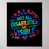 Poster Not All Disabilities Are Visible Cool Invisible Di (Devant)
