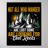Poster Not All Who Wander Are Lost Funny Outdoor Hiking T (Devant)