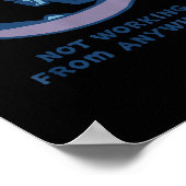 Poster Not Working From Anywhere Funny Vacation Remote Wo (Coin)