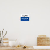 Poster Notaire Public Deep Blue Modèle (Cuisine)