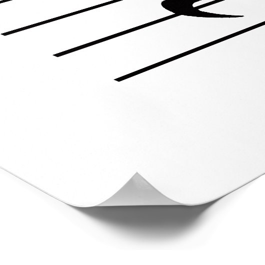 Poster Notation de musique reste vide (Coin)