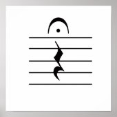 Poster Notation de musique reste vide (Devant)
