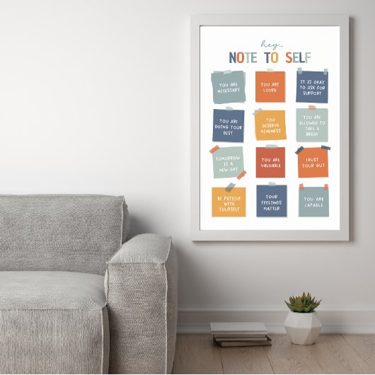 Poster Note à Self 18"X24"