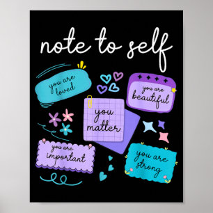 Poster Note à soi-même Mieux Suicide Prévention Sensibili