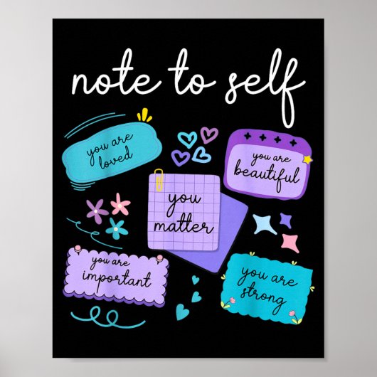Poster Note à soi-même Mieux Suicide Prévention Sensibili (Devant)