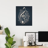 Poster Note de clic de musique (Bureau à domicile)