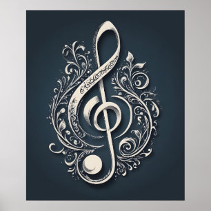 Poster Note de clic de musique