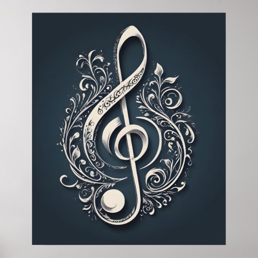Poster Note de clic de musique (Devant)