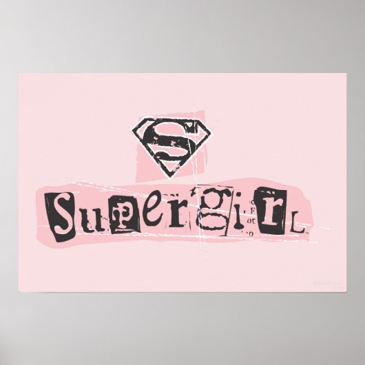 Poster Note de rançon du logo Supergirl (Devant)