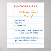 Poster Note géante Papier couleur Faire-part mémo (Devant)