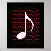 Poster note musicale blanche cool graphique (Devant)