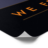 Poster note musicale de la clef treize, chant, musique in (Coin)