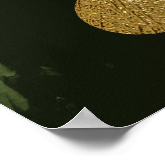 Poster Note musicale en or (Coin)