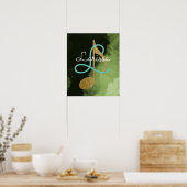 Poster Note musicale en or (Cuisine)