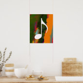 Poster note musicale sur une note abstraite et colorée (Cuisine)
