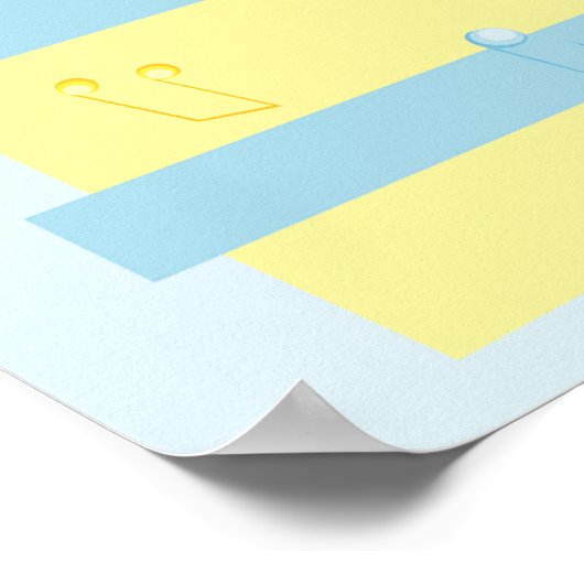 Poster Note musicale unique (Coin)