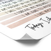 Poster Note sur l'affiche d'auto-affirmation (Coin)