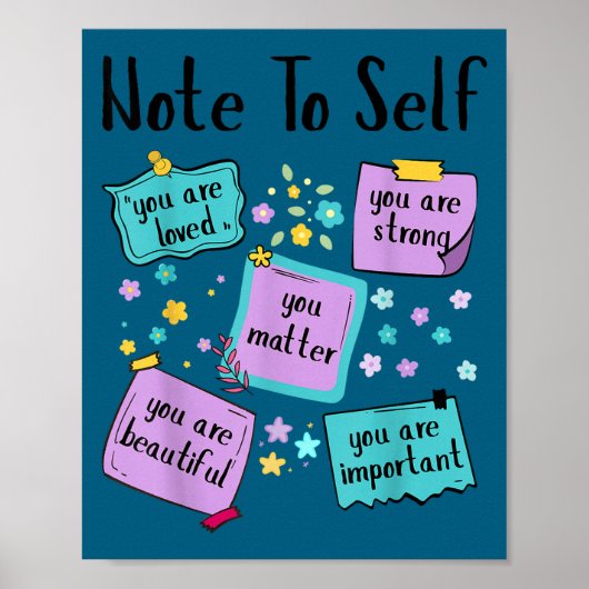 Poster Note To Self You Suicide Prevention Awareness (Devant)