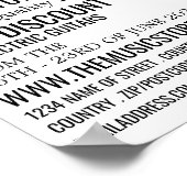 Poster Notes de guitare, boutique d'instruments de musiqu (Coin)