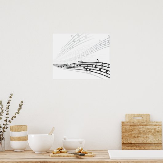 Poster notes de musique (Cuisine)
