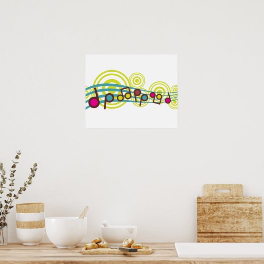Poster Notes de musique (Cuisine)