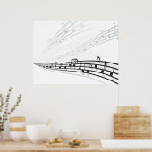 Poster notes de musique (Cuisine)