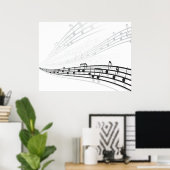 Poster notes de musique (Bureau à domicile)