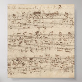 Poster Notes de musique ancienne - Feuille de musique Bac (Devant)