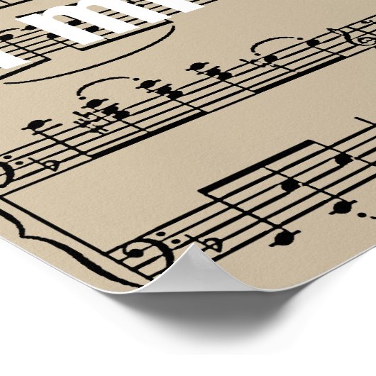 Poster notes de musique avec devis (Coin)