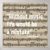 Poster notes de musique avec devis (Devant)