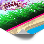 Poster Notes de musique avec papillons (Coin)