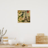 Poster notes de musique camellia français paris eiffel to (Cuisine)