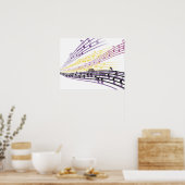 Poster notes de musique colorées (Cuisine)