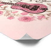 Poster Notes de musique et Fleurs style rétro (Coin)