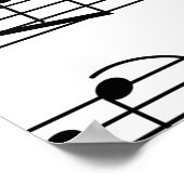 Poster Notes de musique feuille (Coin)