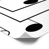Poster Notes de musique imprimées (Coin)