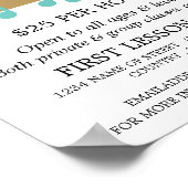 Poster Notes de musique, leçons de vocalisme publicité (Coin)