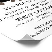 Poster Notes de musique, leçons de vocalisme publicité (Coin)