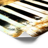 Poster Notes de musique Piano Keys Dance Instruments (Coin)