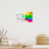 Poster Notes de musique Rainbow (Cuisine)