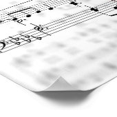 Poster Notes de musique Rainbow (Coin)