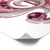 Poster Notes de musique rose WITTY Design (Coin)