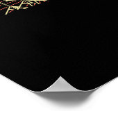 Poster Notes de tambour Retro Drummer Musician Drumsticks (Coin)