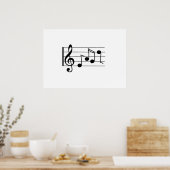 Poster Notes musicales (Cuisine)