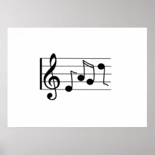 Poster Notes musicales