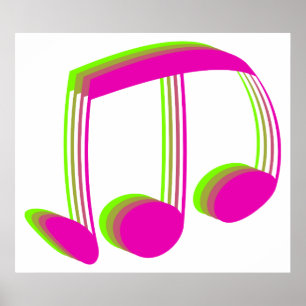 Poster Notes musicales