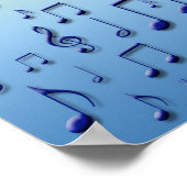 Poster Notes musicales (Coin)