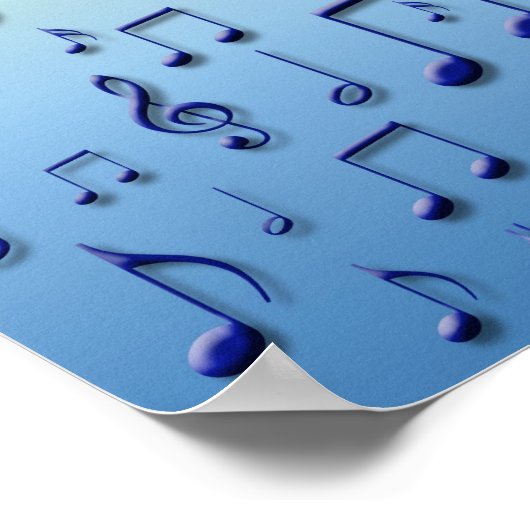 Poster Notes musicales (Coin)