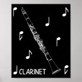 Poster Notes musicales Clarinet (Devant)