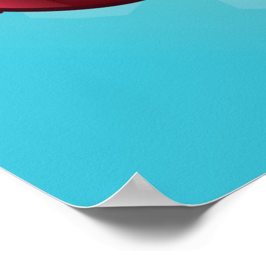 Poster Notes musicales de guitare électrique (Coin)